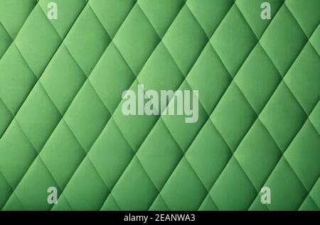 Green leather upholstery background texture Stock Photo
