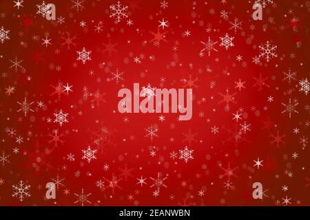 Abstract red Christmas winter background Stock Photo