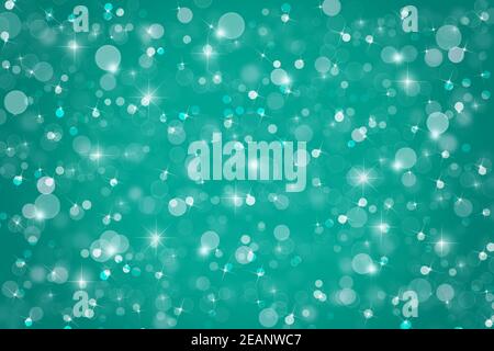 Abstract teal blue Christmas winter background Stock Photo