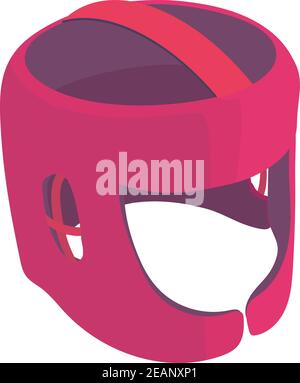 Boxing helmet icon. Isometric of boxing helmet vector icon for web design isolated on white background Stock Vector