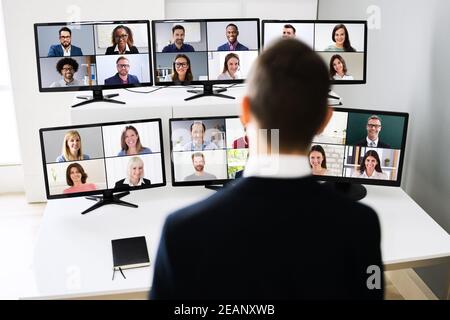 Elearning Training Presentation Stock Photo
