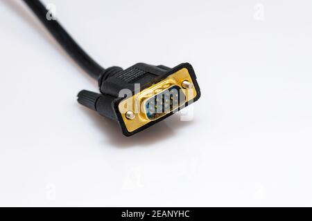 VGA connector on a withe background Stock Photo