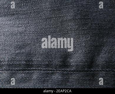 Black Jeans Texture Background Stock Photo
