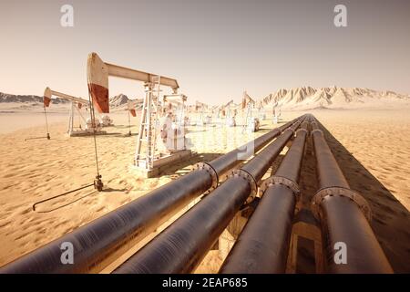 Oil Pump Jack. Stock Photo