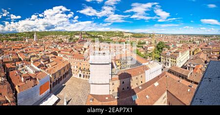 City of Verona aerial panoramic view from Lamberti tower Stock Photo