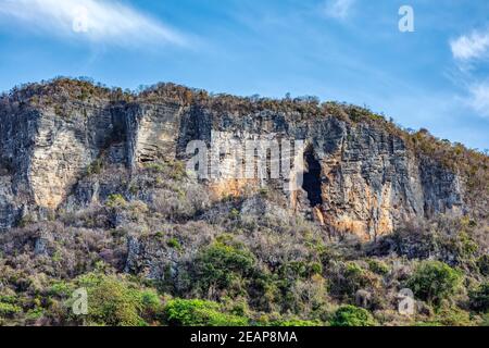 mountain cavern on rock Antsiranana Madagascar Stock Photo