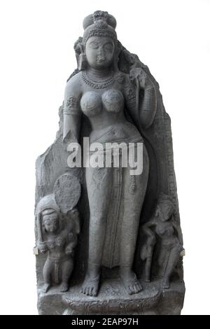 White Tara, from 10th century found in Bihar now exposed in the Indian Museum in Kolkata Stock Photo