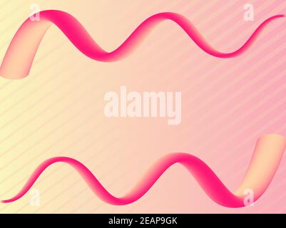 Pink fluid background with stripes Stock Vector