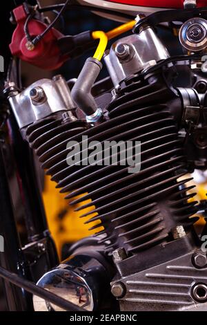 Custom classic motorbike engine.