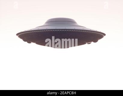 UFO Unidentified Flying Object Clipping Path Stock Photo