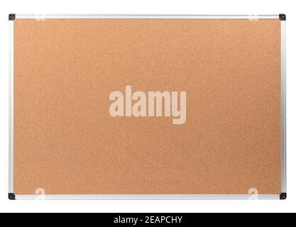 blank cork notice board with metal aluminum frame Stock Photo
