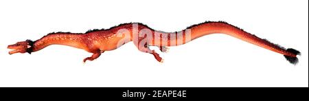 3D Rendering Eastern Dragon on White Stock Photo