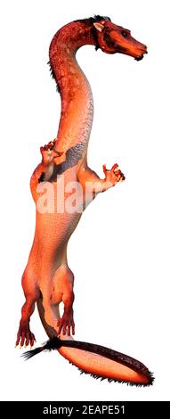 3D Rendering Eastern Dragon on White Stock Photo