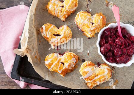 Little cherry pies Stock Photo