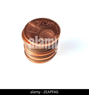 Euromuenzen, ein cent Stock Photo