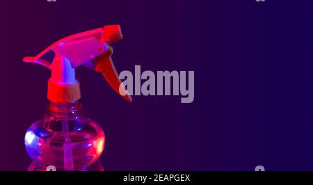 Clean extra mess from your table and life concept visualised with banner space. Stock Photo