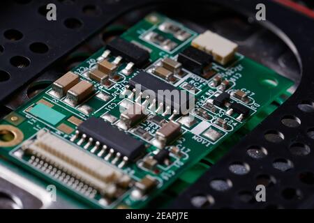 Circuit board closeup Stock Photo