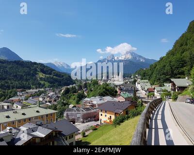Berchtesgaden, Aussicht, Panoramastrasse, Oberbayern Stock Photo