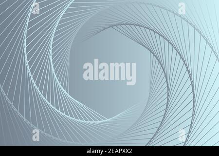Abstract grey hexagon spiral background Stock Vector