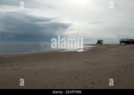 Gewitter, Kueste, Meer, wetter Stock Photo