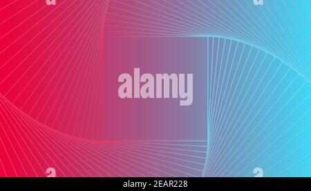Gradient pink and blue background with swirl square Stock Vector
