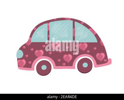 Machine with hearts. Cute element for valentine's day design Stock Photo