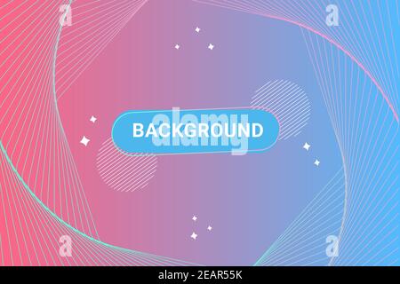 Pink blue gradient background with spiral shape Stock Vector