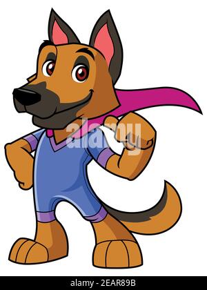 Super Dog Mascot Stock Vector