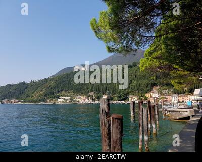 Hafen, Toscolano-Maderno, Gardasee Stock Photo