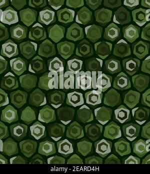 Honeycomb inspired abstract geometric seamless pattern of hexagons Stock Vector