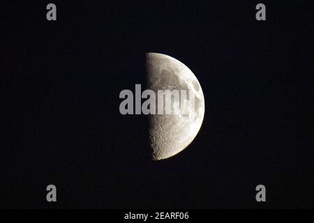 Halbmond  Zunehmender, Mond Stock Photo