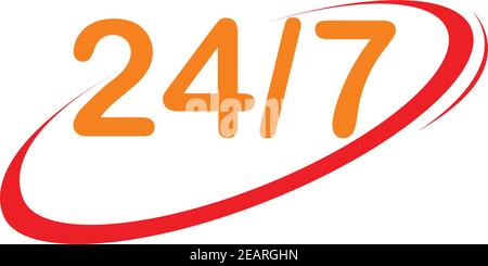 twenty four hours icon, 24 hours vector icon Stock Vector