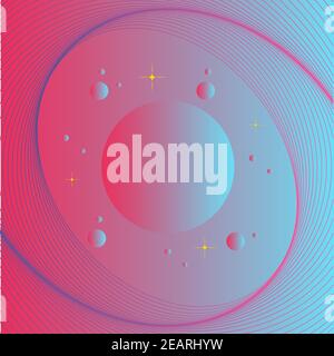 Pink and blue gradient swirl background Stock Vector