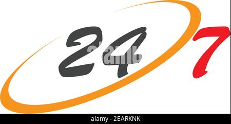 twenty four hours icon, 24 hours vector icon Stock Vector