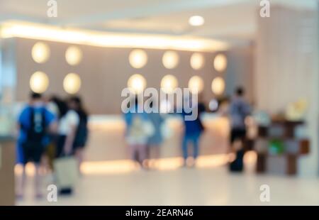 Abstract blur luxury hotel lobby interior for background. Business travel concept. Stock Photo