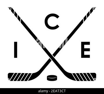 Hockey SVG Crossed Hockey Sticks and Hockey Puck Clip Art 