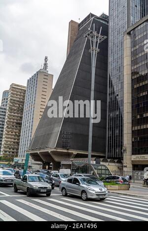 The Federation of Industry Headquarters on Paulista Ave in Sao Paulo, Brazil Stock Photo