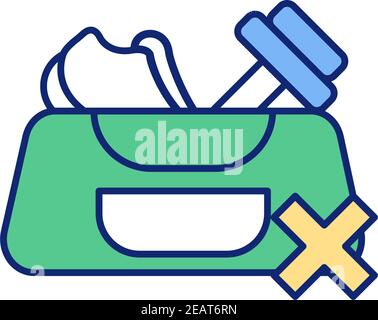 Free gym equipment alternatives RGB color icon Stock Vector