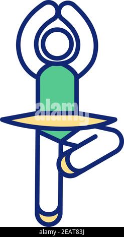 Classical ballet RGB color icon Stock Vector