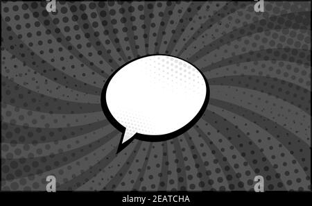 Black and White Comic Zoom with Lines and Dots Stock Photo