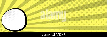 Panoramic yellow comic zoom with lines Stock Photo
