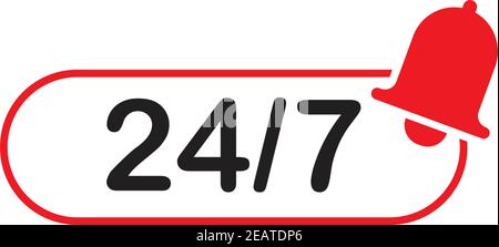 twenty four hours icon, 24 hours vector icon Stock Vector