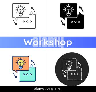 Sharing experience icon Stock Vector