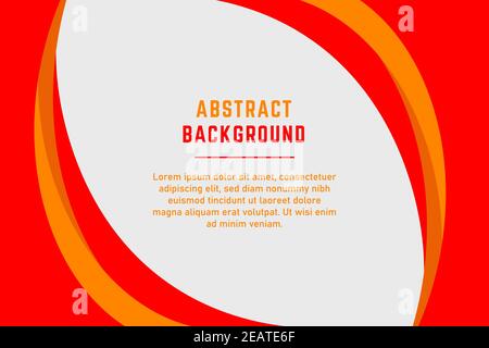 Abstract red and yellow curved lines presentation background Stock Vector