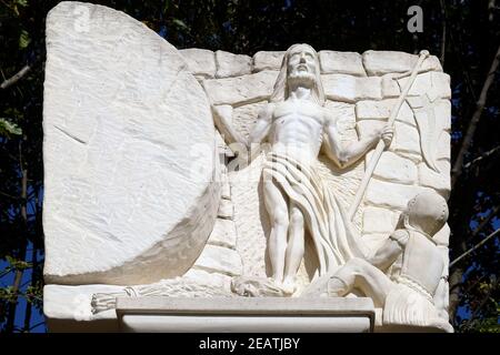 Resurrection of Jesus Christ, Mary's Way in Klenovnik, Croatia Stock Photo