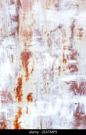 old rusty painted metal wall Stock Photo