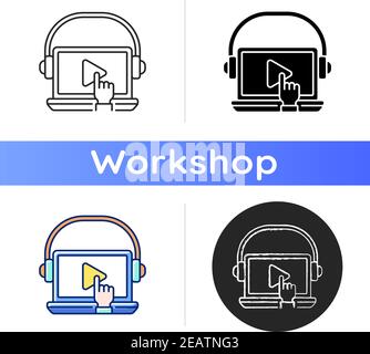 On-demand webinar icon Stock Vector