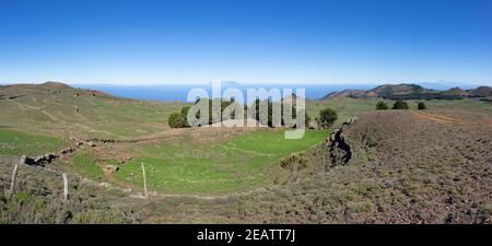 Landscape on the Meseta de Nisdafe highland near San Andres, El Hierro island Stock Photo