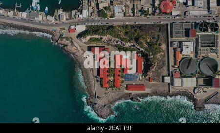 Stone island jetty in the bay in Mazatlan, Sinaloa Mexico. 2021 in Mazatlan, Mexico. (Photo by Luis Gutierrez / Norte Photo)   Embarcadero isla de la piedra en la bahia en Mazatlan, Sinaloa Mexico. 2021 in Mazatlan, Mexico. (Photo by  Luis Gutierrez/Norte Photo) Stock Photo