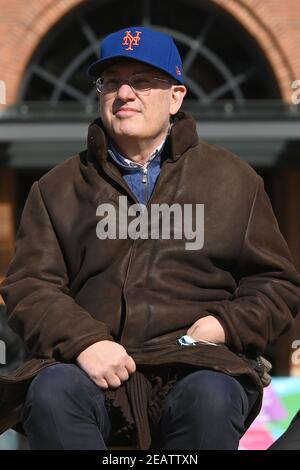 New York, USA. 10th Feb, 2021. New York Mets baseball team owner Steve Cohen attends a press conference announcing the opening of Mets Citi Field as a COVID-19 vaccine mega hub, in the Flushing Meadows-Corona Park, Queens, NY, February 10, 2021. (Photo by Anthony Behar/Sipa USA) Credit: Sipa USA/Alamy Live News Stock Photo